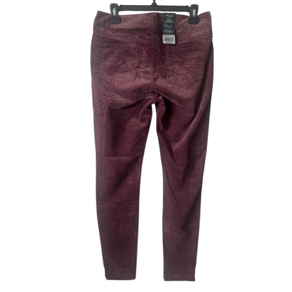 NWT Silver Jeans Mauve/Light Burgundy Suki Corduroy Jegging Size 28 Reg. $78 - Picture 2 of 11